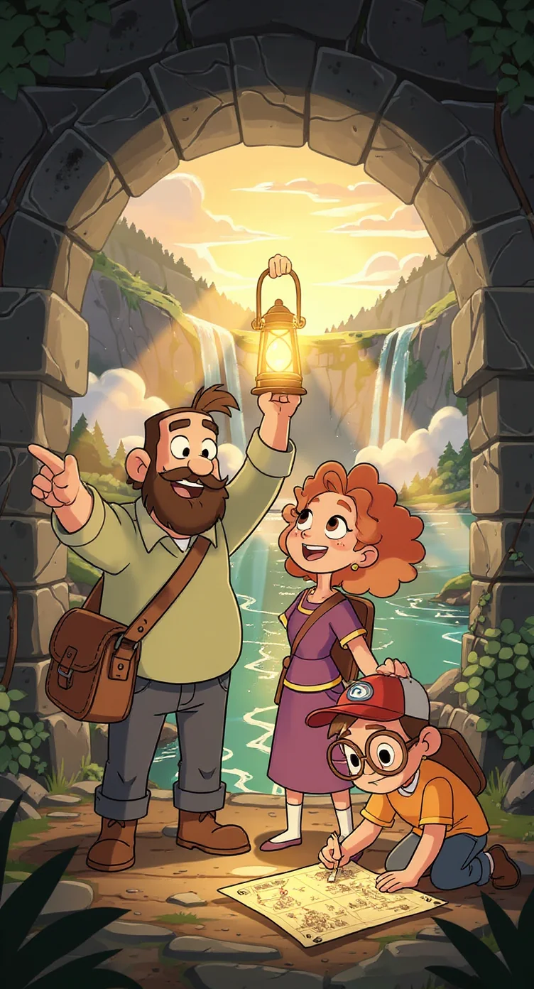 The same three-character cast rendered in 2D Cartoon style