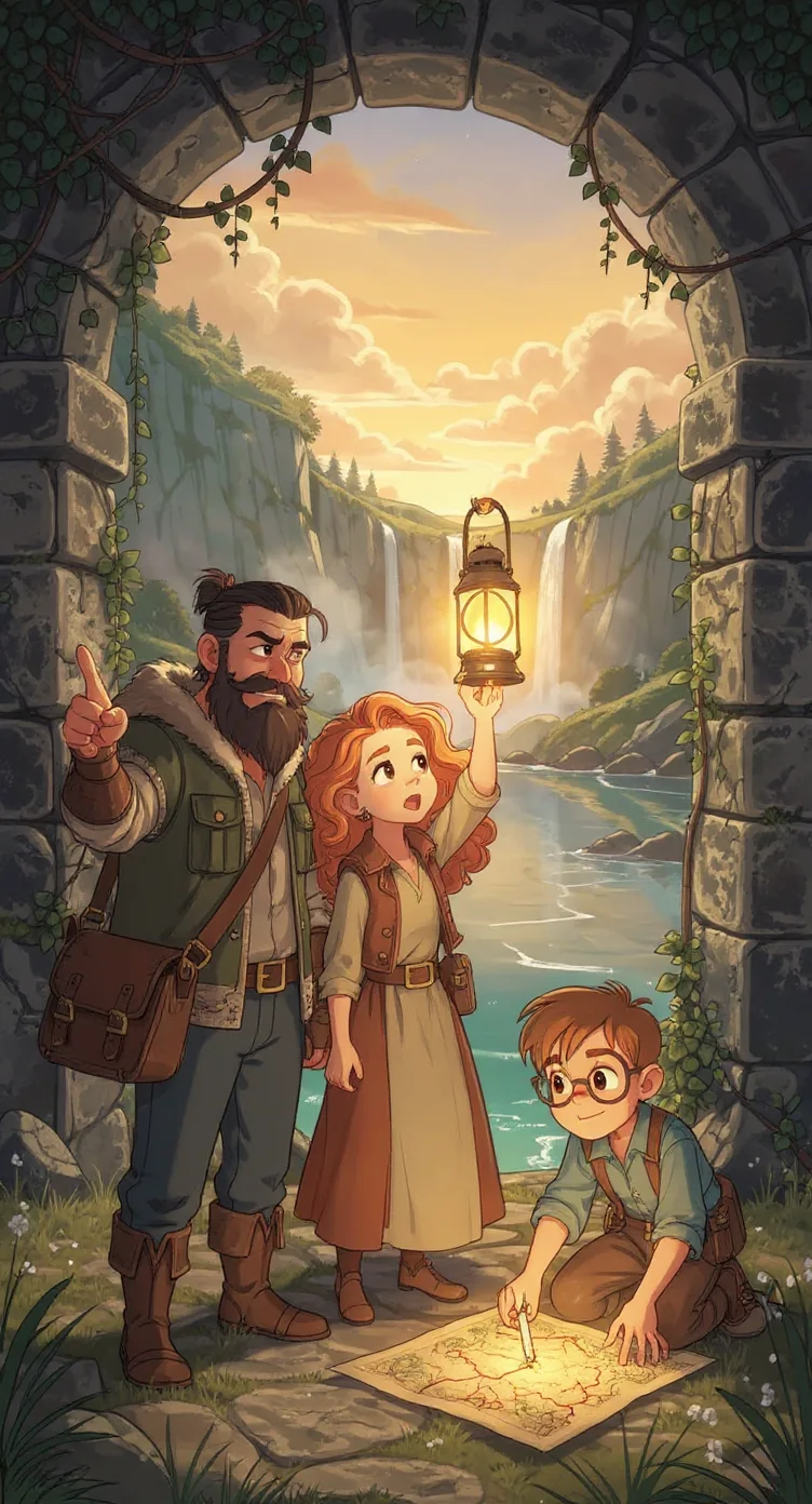 The same three-character cast rendered in Illustration style